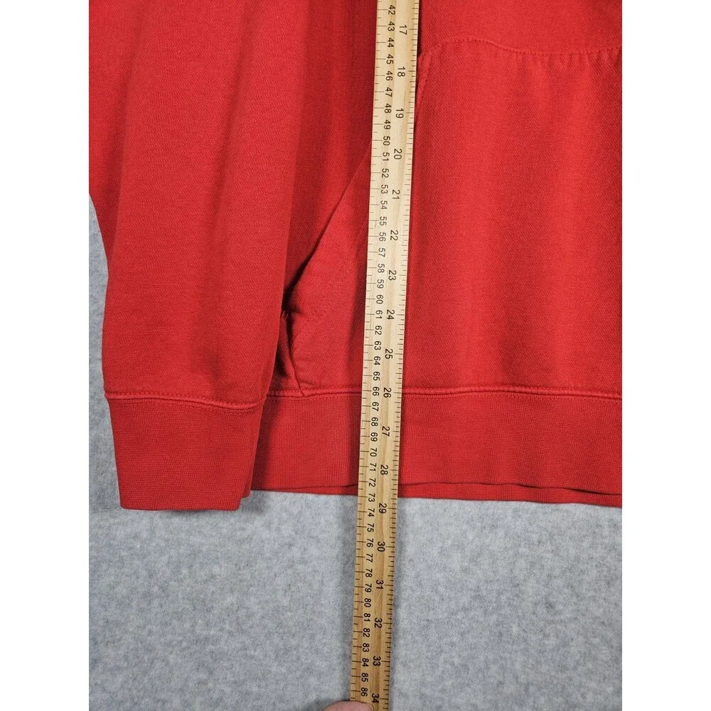 Nike Sportswear Hoodie Mens XL Red Just Do It Box Logo Fleece Pullover Gorpcore